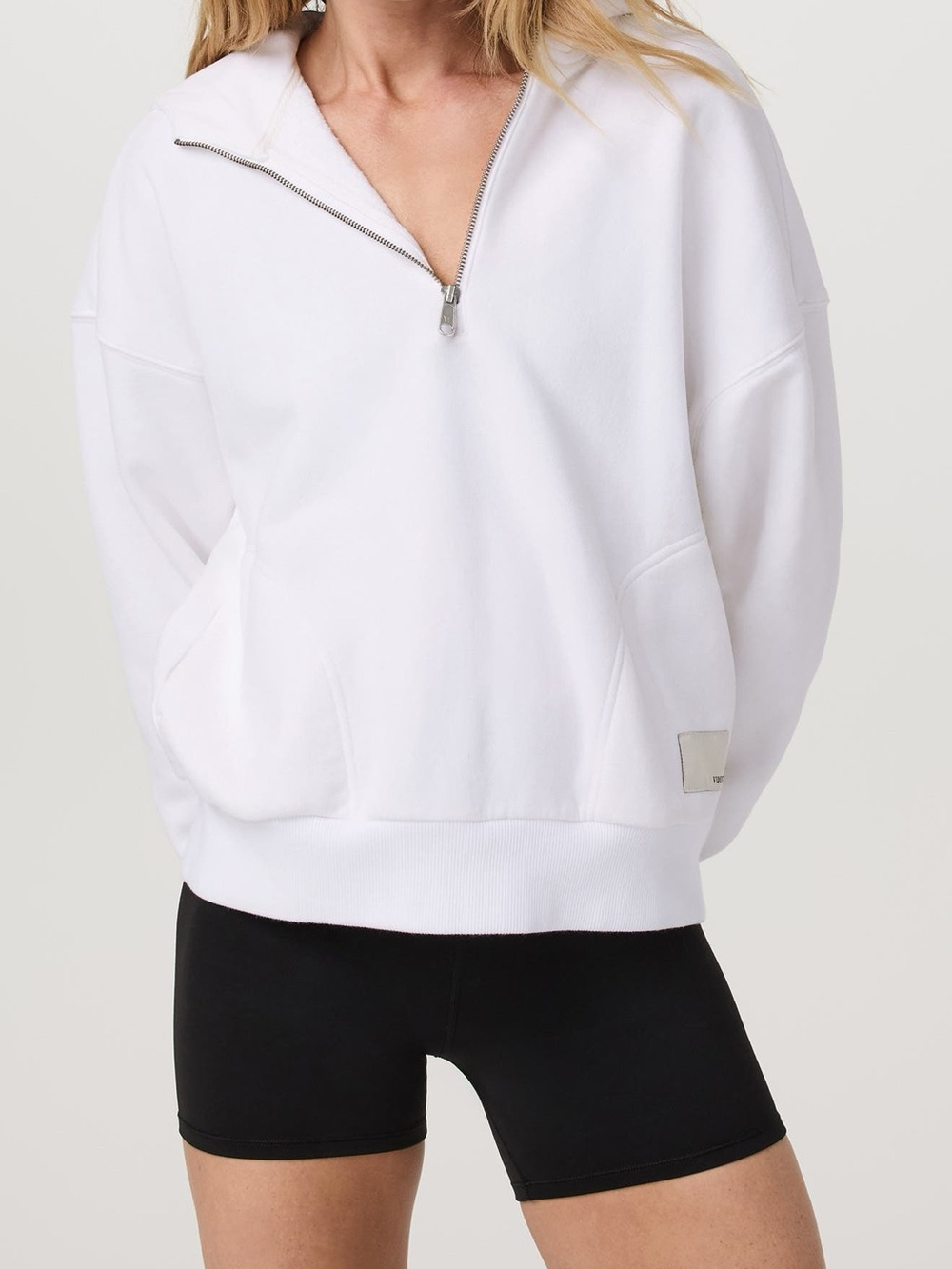 Vuori Restore Half Zip Hoodie White